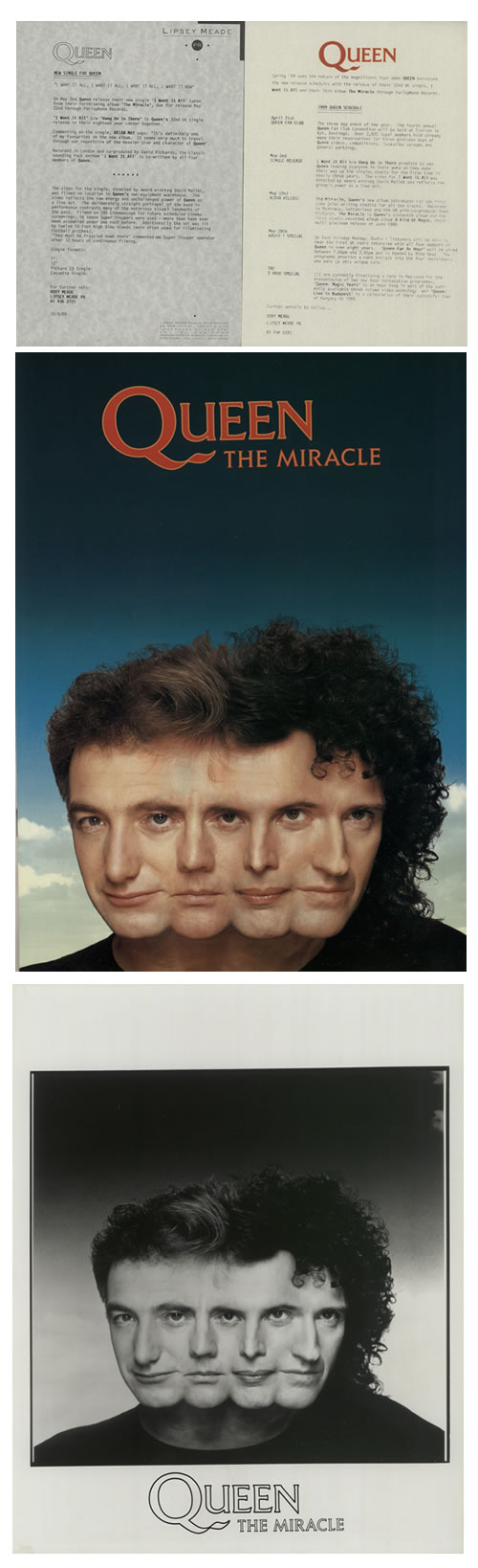 激レアUKオリジナル！QUEEN THE MIRACLE Queen – The Miracle – Vinyl (LP, Album + 2 more), [r14803104